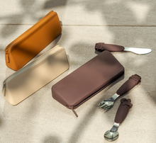Load image into Gallery viewer, Citron - Silicone Cutlery Set with Pouch