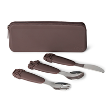 Load image into Gallery viewer, Citron - Silicone Cutlery Set with Pouch