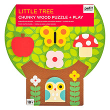 Load image into Gallery viewer, Petit Collage Chunky Wood Puzzle + Play - Little Tree