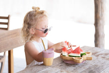 Load image into Gallery viewer, Citron Bamboo Cup with Lid and Straw Blush Pink Lifestyle