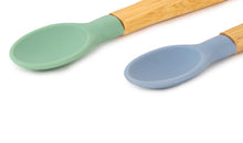 Load image into Gallery viewer, Citron 2-Piece Bamboo Spoon Set Green and Dusty Blue