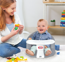 Load image into Gallery viewer, Little Tikes My 1st Foam Seat with Tray in Grey - Lifestyle image