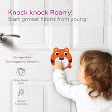 Load image into Gallery viewer, Oribel VertiPlay Knock Knock Door Knocker Roarry Developmental Benefits