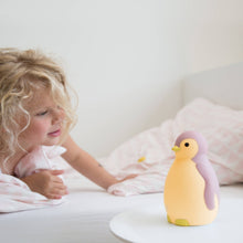 Load image into Gallery viewer, Zazu - Pam the Penguin Sleeptrainer pink in orange light