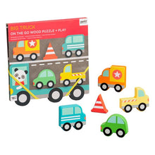 Load image into Gallery viewer, Petit Collage Chunky Wood Puzzle + play - Big Truck