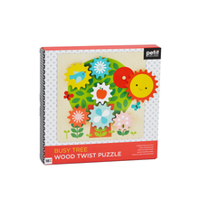 Load image into Gallery viewer, Petit Collage Wooden Twist Puzzle - Busy Tree