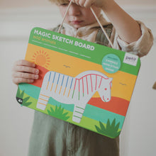 Load image into Gallery viewer, Petit Collage Magic Sketch and Stencil - Wild Animals