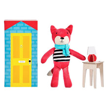 Load image into Gallery viewer, Petit Collage - Plush Play Sets -Frances the Fox In the Library