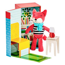 Load image into Gallery viewer, Petit Collage - Plush Play Sets -Frances the Fox In the Library