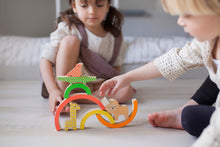 Load image into Gallery viewer, Petit Collage Wooden Balancing Game Wild Rainbow