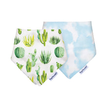 Load image into Gallery viewer, Tiny Twinkle Bandana Bib Cacti Set
