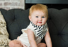 Load image into Gallery viewer, Tiny Twinkle Bandana Bib Black and White Set