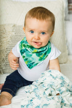 Load image into Gallery viewer, Tiny Twinkle Bandana Bib Forest Set