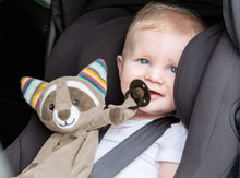 Load image into Gallery viewer, Zazu Baby Comforters - Robin the Racoon_pacifier holder