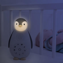 Load image into Gallery viewer, Zazu Sound Machine - Zoë the penguin grey with light