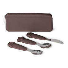 Load image into Gallery viewer, Citron - Silicone Cutlery Set with Pouch
