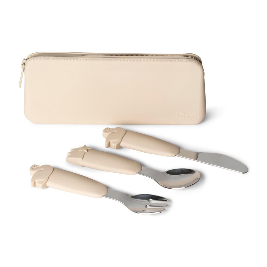 Citron - Silicone Cutlery Set with Pouch