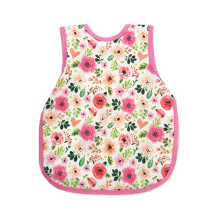 BapronBaby Bubblegum Floral Bapron Bib-Apron Front View