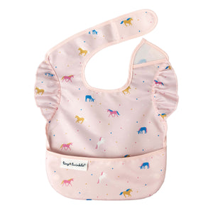 Tiny Twinkle Easy Bibs with Ruffles in Unicorn Confetti - baby bibs