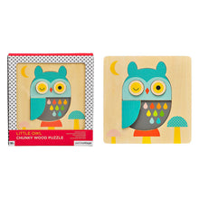 Load image into Gallery viewer, Petit Collage Wooden Puzzle – Little Owl
