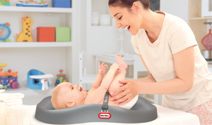 Little Tikes Foam Changing Pad in Grey - Lifestyle Image