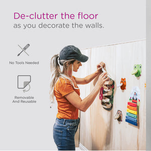 Oribel VertiPlay Hoppy Bunny and Friends De-Clutter the Floor as You Decorate the Walls