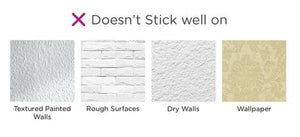 Oribel VertiPlay Jack vs. Giant Doesn't Stick Well on Textured Painted Walls, Rough Surfaces, Dry Walls, and Wallpaper