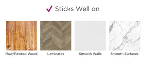 Oribel VertiPlay Jack vs. Giant Sticks Well On Raw/Painted Wood, Laminates, Smooth Walls and Smooth Surfaces