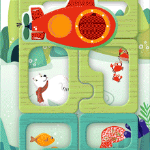 Load image into Gallery viewer, Oribel VertiPlay Mystical Aquarium Puzzle Submarine Block with Lens
