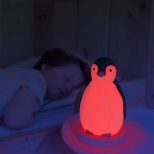 Zazu - Pam the Penguin Sleeptrainer grey in red light