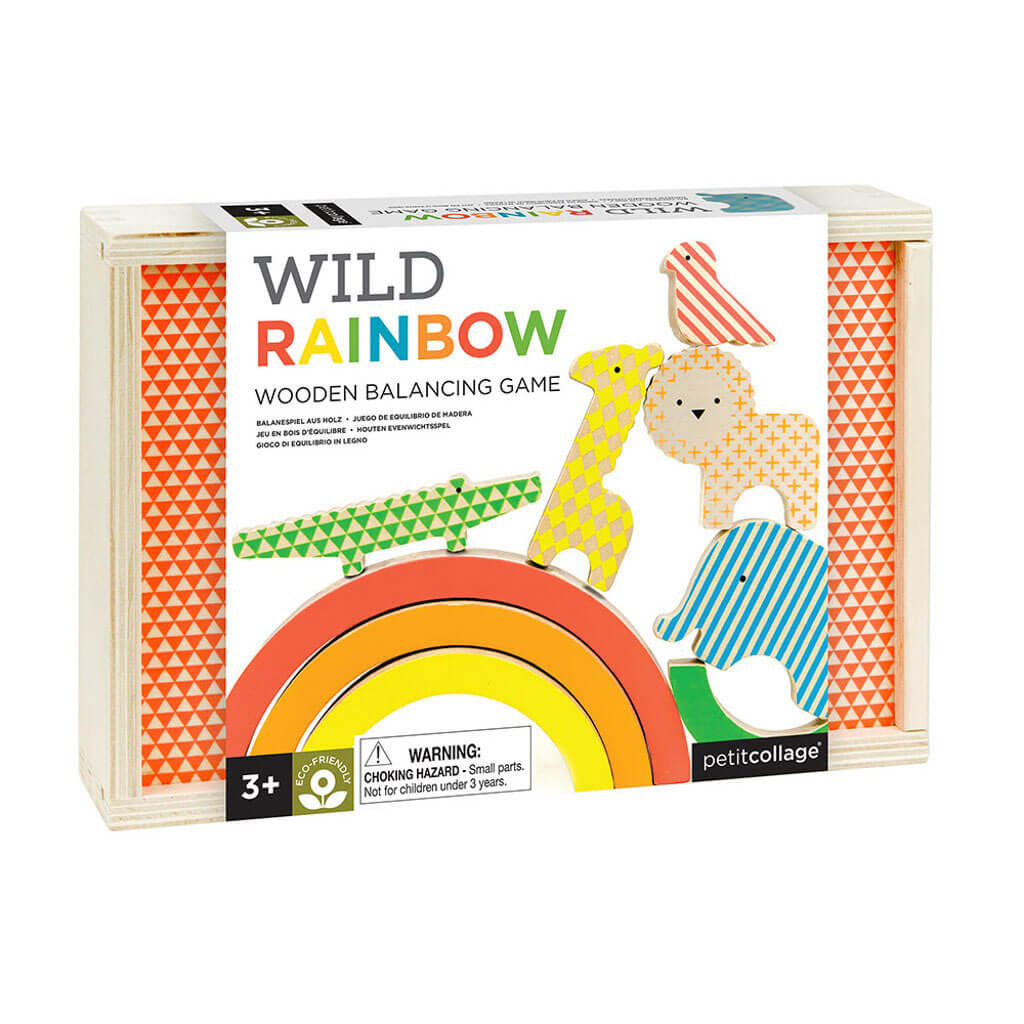 Petit Collage Wooden Balancing Game Wild Rainbow