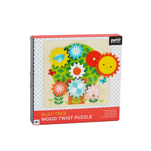 Petit Collage Wooden Twist Puzzle - Busy Tree