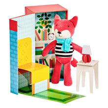 Load image into Gallery viewer, Petit Collage - Plush Play Sets -Frances the Fox In the Library
