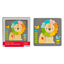 Load image into Gallery viewer, Petite Collage Wooden Puzzle – Little Lion
