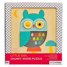 Load image into Gallery viewer, Petit Collage Wooden Puzzle – Little Owl
