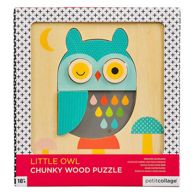 Petit Collage Wooden Puzzle – Little Owl