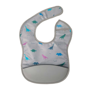 Tiny Twinkle - Silicone Pocket Bibs in Dinosaurs
