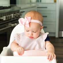 Load image into Gallery viewer, Tiny Twinkle - Silicone Pocket Bibs with Ruffles in rose

