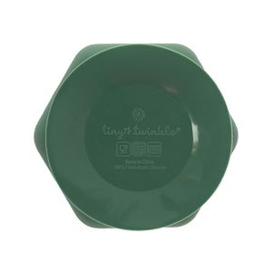 Tiny Twinkle's Silicone Suction Bowl with Lid in Olive Green Suction
