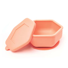 Load image into Gallery viewer, Tiny Twinkle&#39;s Silicone  Suction Bowl with Lid in Coral color
