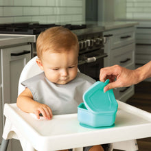 Load image into Gallery viewer, Tiny Twinkle&#39;s Silicone Suction Bowl with Lid in Mint color
