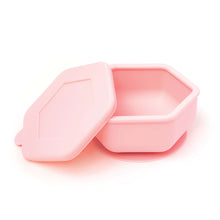 Load image into Gallery viewer, Tiny Twinkle&#39;s Silicone  Suction Bowl with Lid in Rose color
