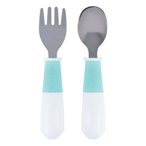 Tiny Twinkle - Stainless Spoon and Fork - Mint