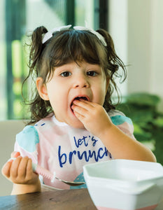 Tiny Twinkle Mess-proof Easy Bib Let's Brunch