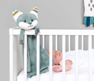 Zazu Baby Comforters - Felix the Fox in crib