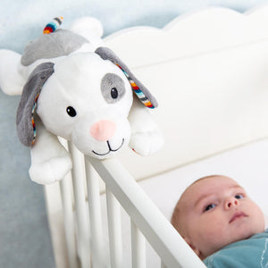 Zazu Baby Sleep Soothers Dex in crib