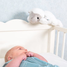 Load image into Gallery viewer, Zazu Baby Sleep Soothers Liz the Lamb in crib

