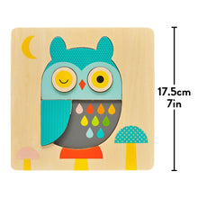 Load image into Gallery viewer, Petit Collage Wooden Puzzle – Little Owl
